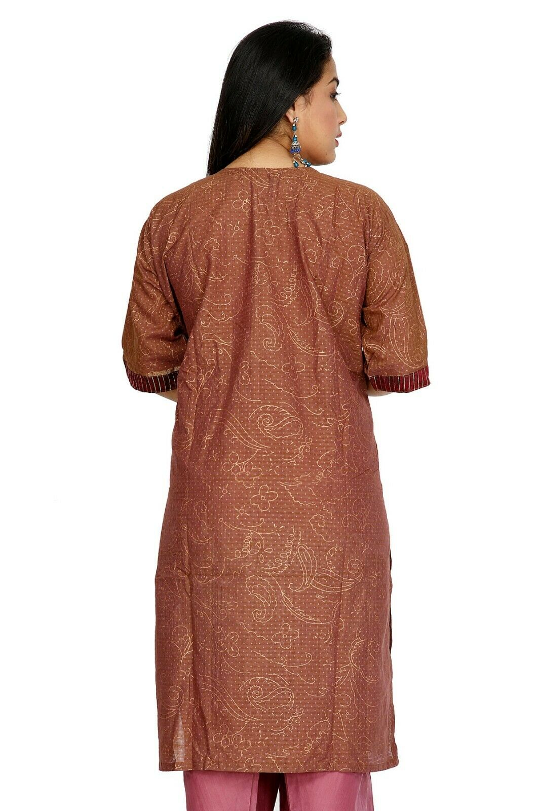 Dusty Pink Crepe Floral Designer Ethnic Salwar kameez chest size 52