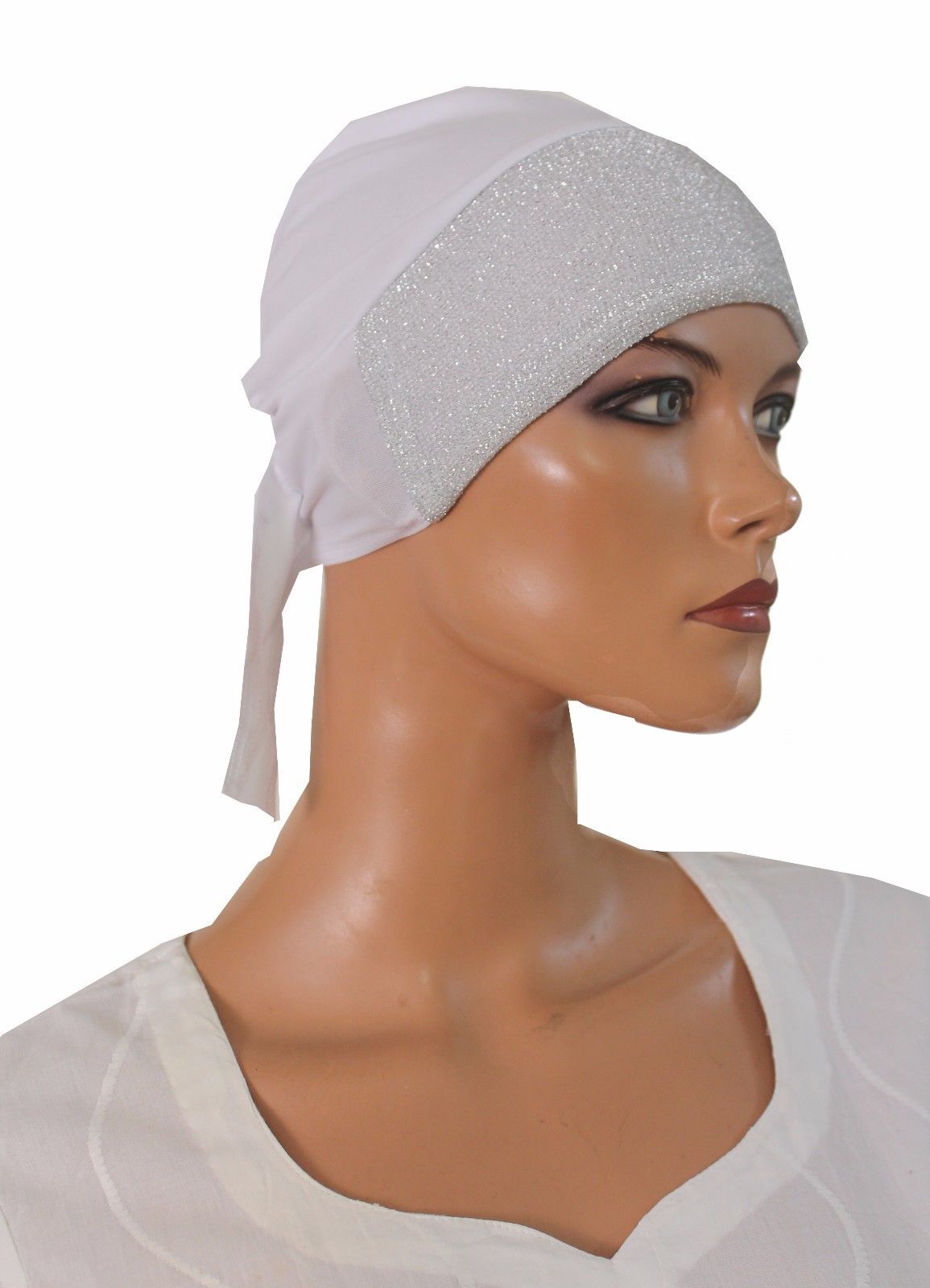wholesale lot of 6 Hijab underscarf  Sparkle Hijab cap W Ties