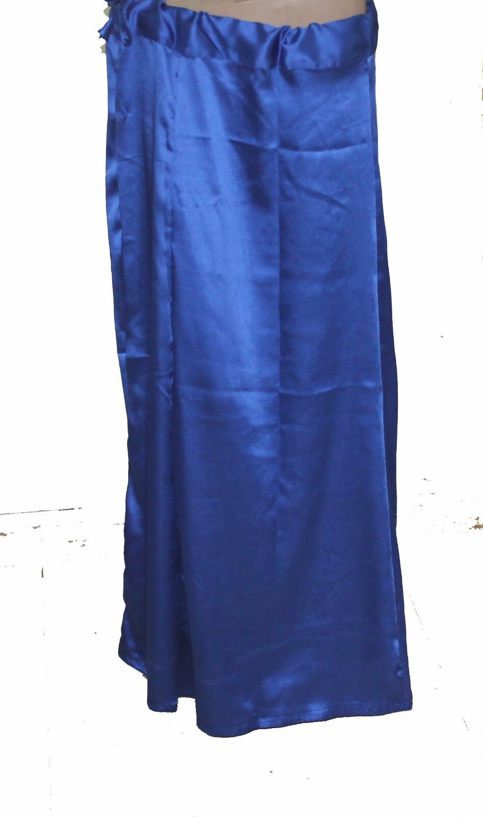 Blue Satin Indian saree Petticoat Underskirt