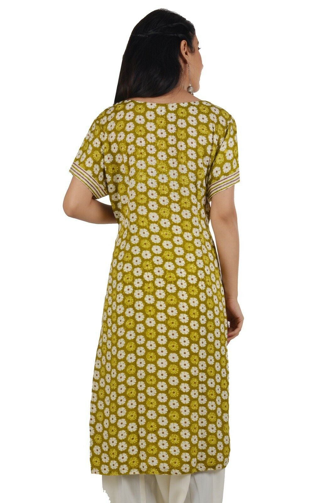 Olive Green Fast ship 5 day salwar Kameez Stitched Ready Wear Chest size 38