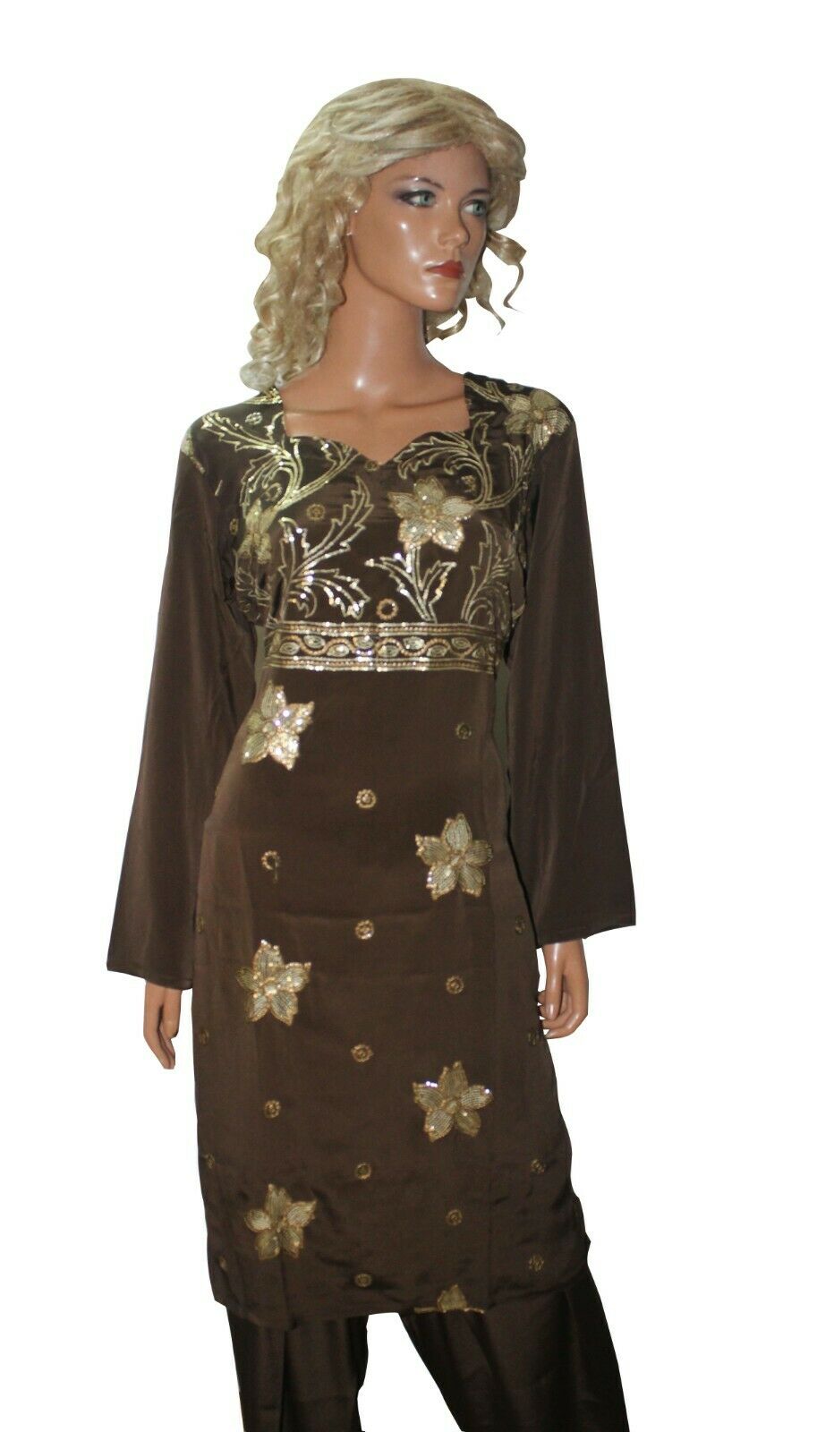 Grey Ready To Wear Salwar Kameez chest Size 44 Full sleeves