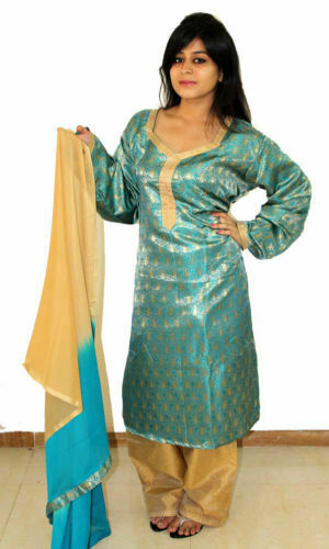 Blue Designer Salwar kameez Dress plus size 48,50 Fast shipping within 6 day