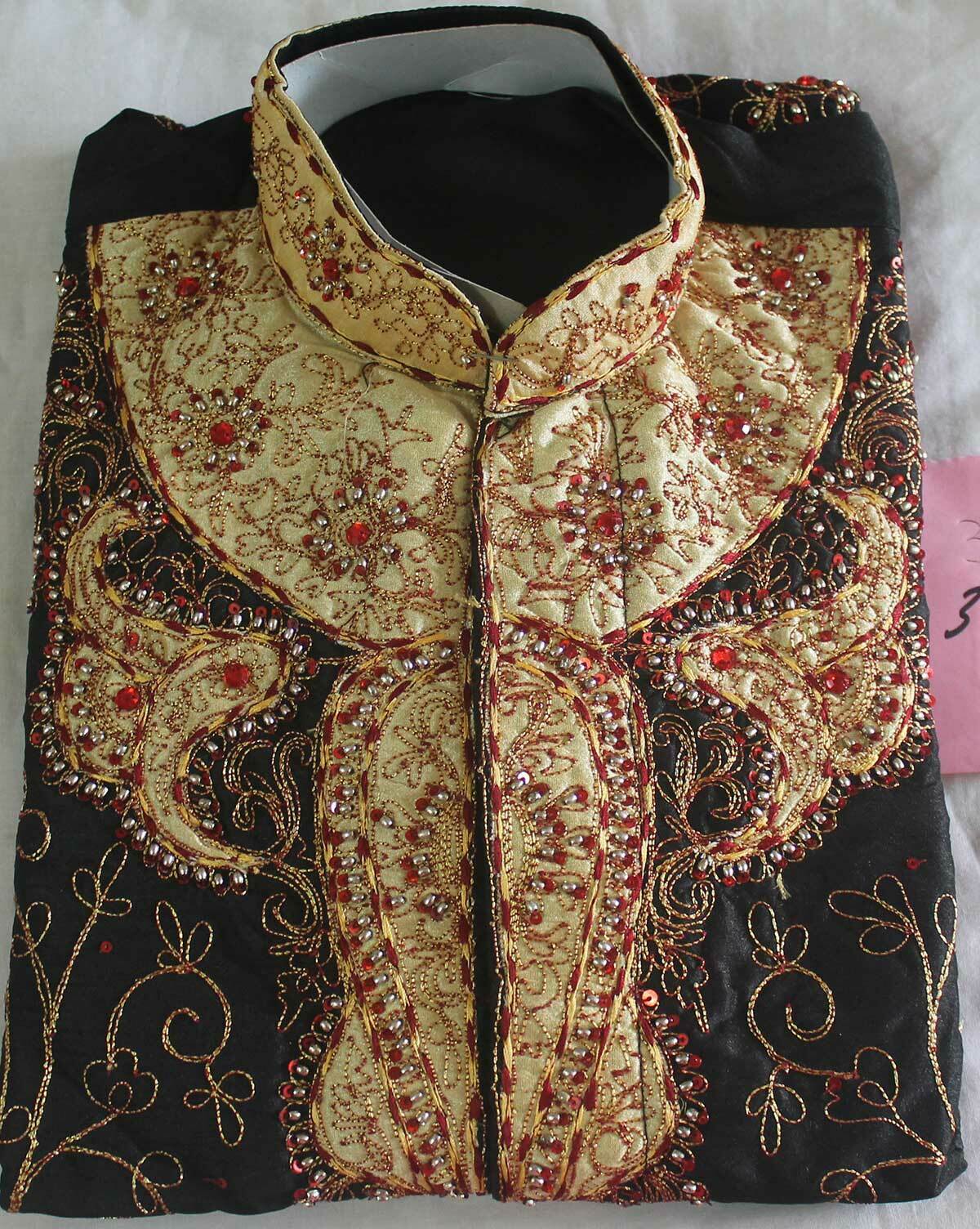 Black Sherwani Boys kurta pajama Set Wedding Party Wear age 13