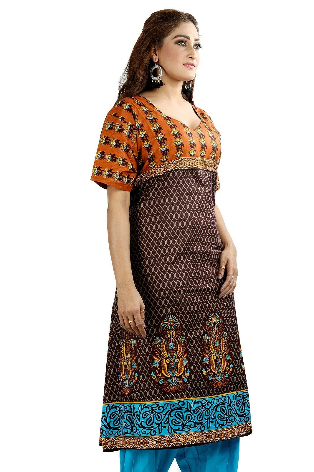 Cotton Printed Designer Pakistani Traditional Dress Salwar kameez chest size 54