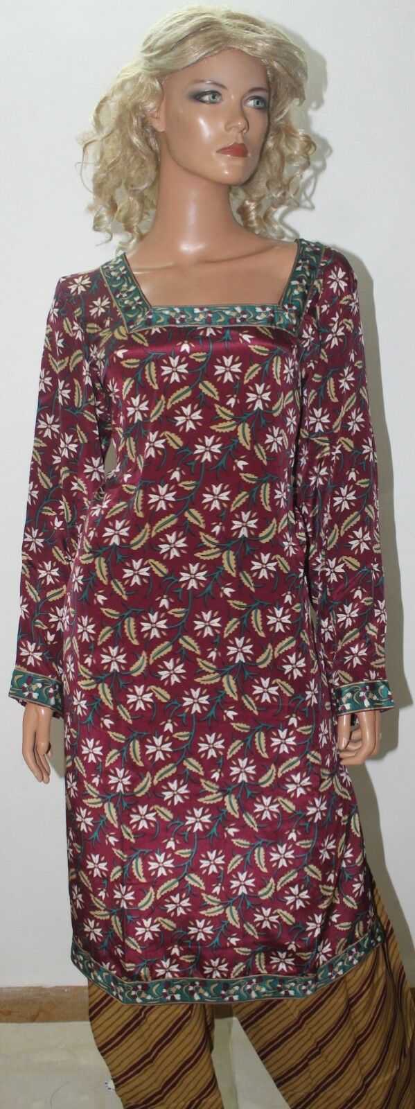 Floral Maroon Indian Clothing Dress Salwar suit By Manha Plus size 50