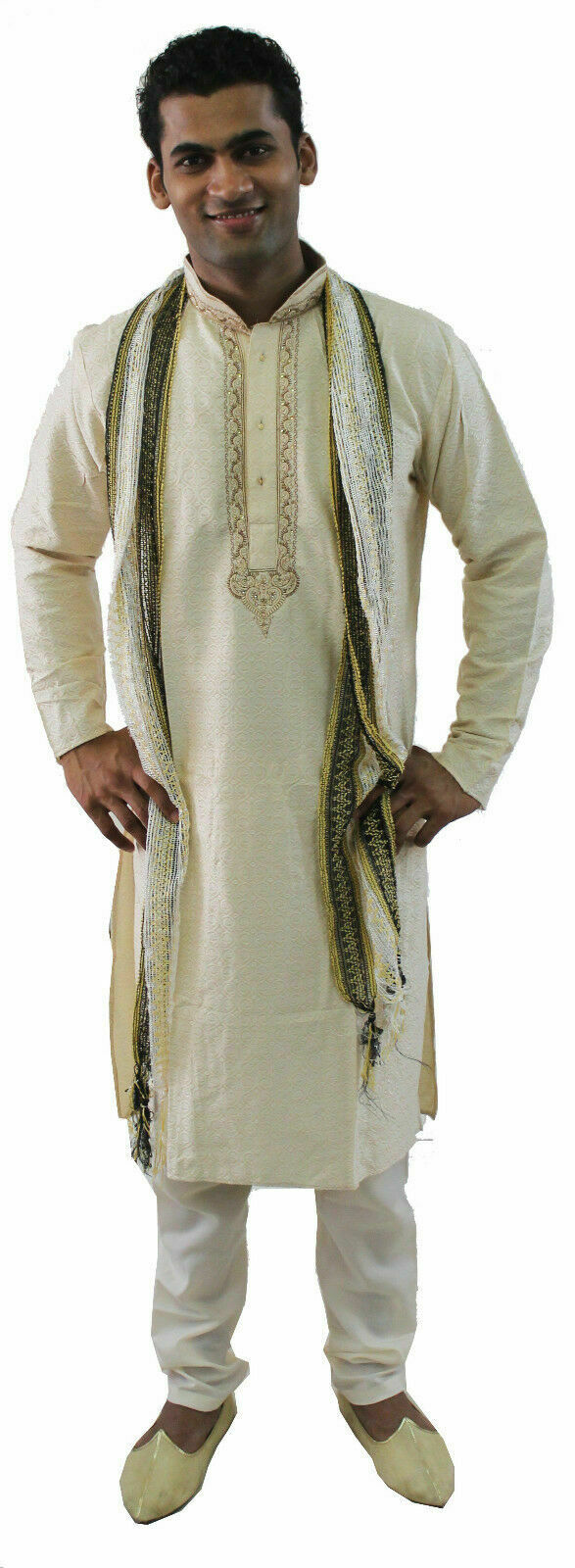 Cream Boys Kurta Pajama Set For Age ,13,14,15