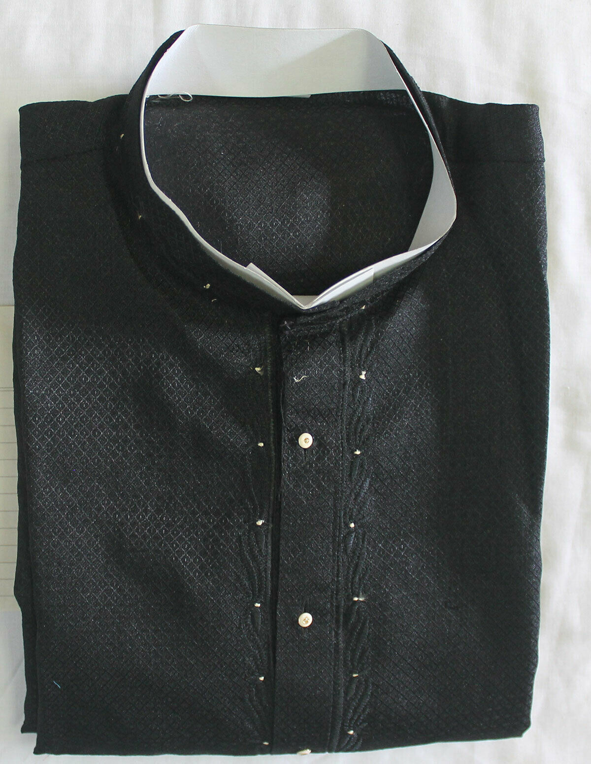 Black Indian Men Kurta Pajama Traditional Free Shawl Large