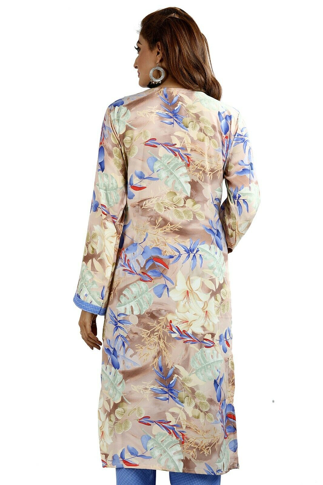 Blue Printed Designer Pakistani Traditional Dress Salwar kameez chest size 46