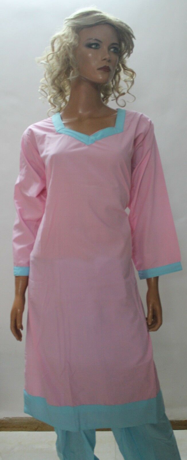 Pink Blue Crepe Plus size 52 Salwar kameez new arrivals