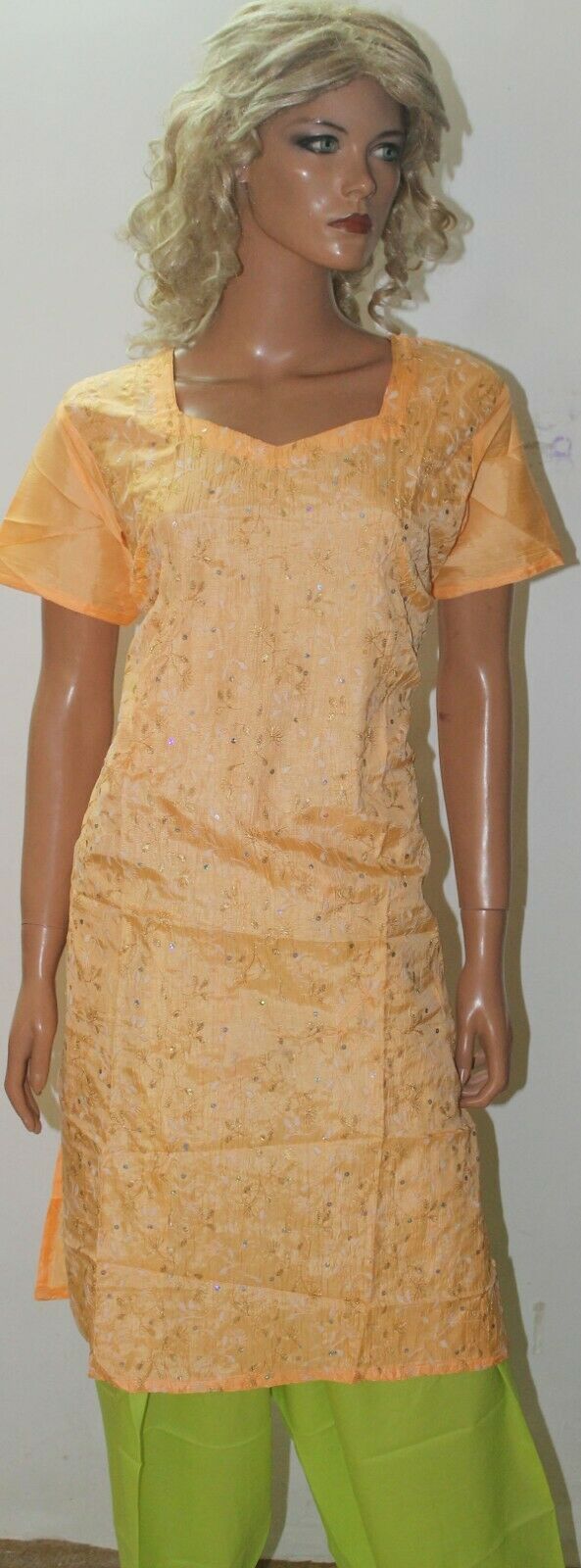 Peach Green Salwar Suit Set By Inayah Patel chest size 46