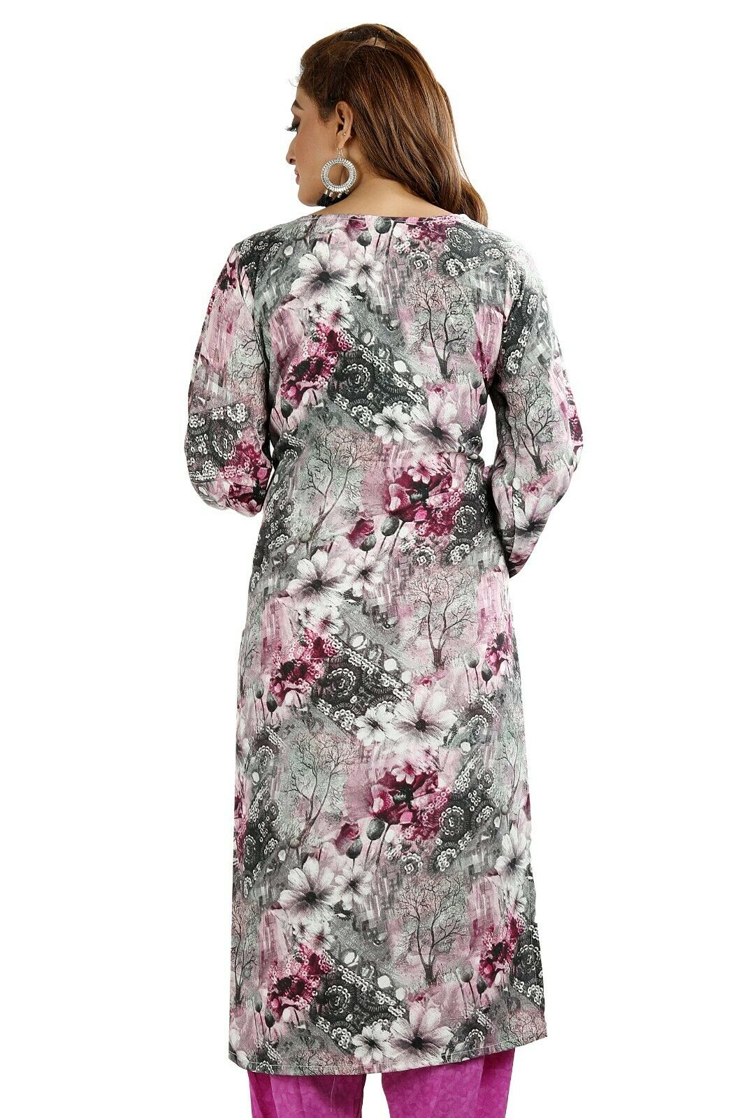 Pink Printed Designer Pakistani Traditional Dress Salwar kameez chest size 40