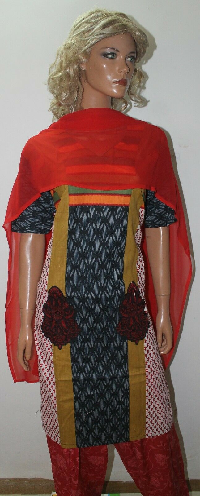 Cotton short sleeves ladies Salwar kameez dress Plus Chest size 52