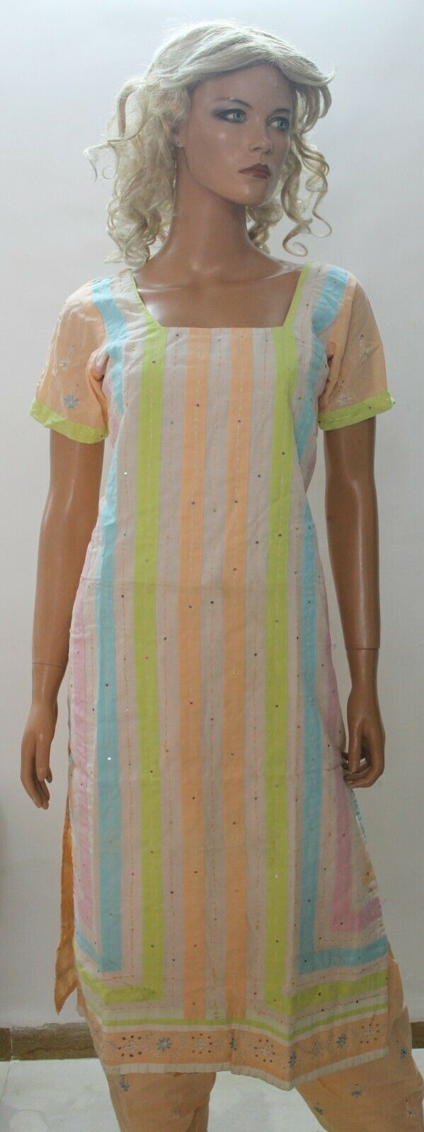 Multi Color pakistani Salwar kameez chest size 38 free dupatta Ready to Wear
