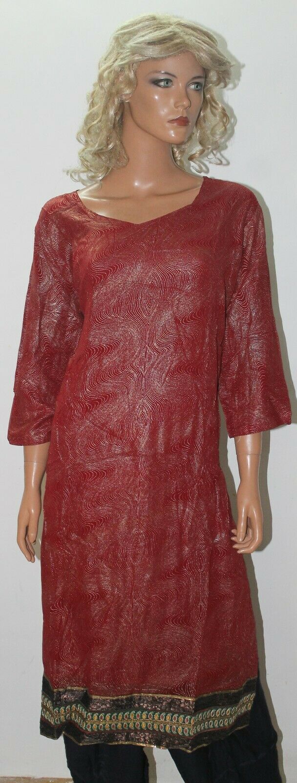 Burgundy Pakistani Designer Party Wedding Salwar kameez Chest Plus Size 52