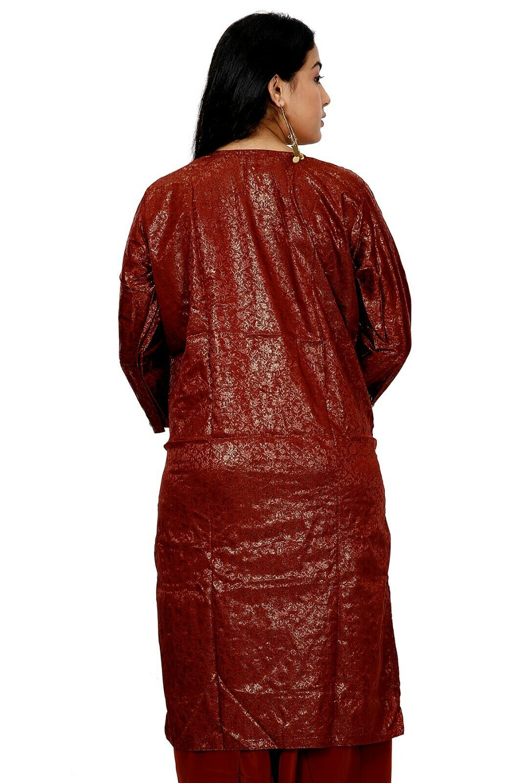 Maroon Wedding Party Salwar kameez Kurta Dupatta Stitched Chest Plus size 52