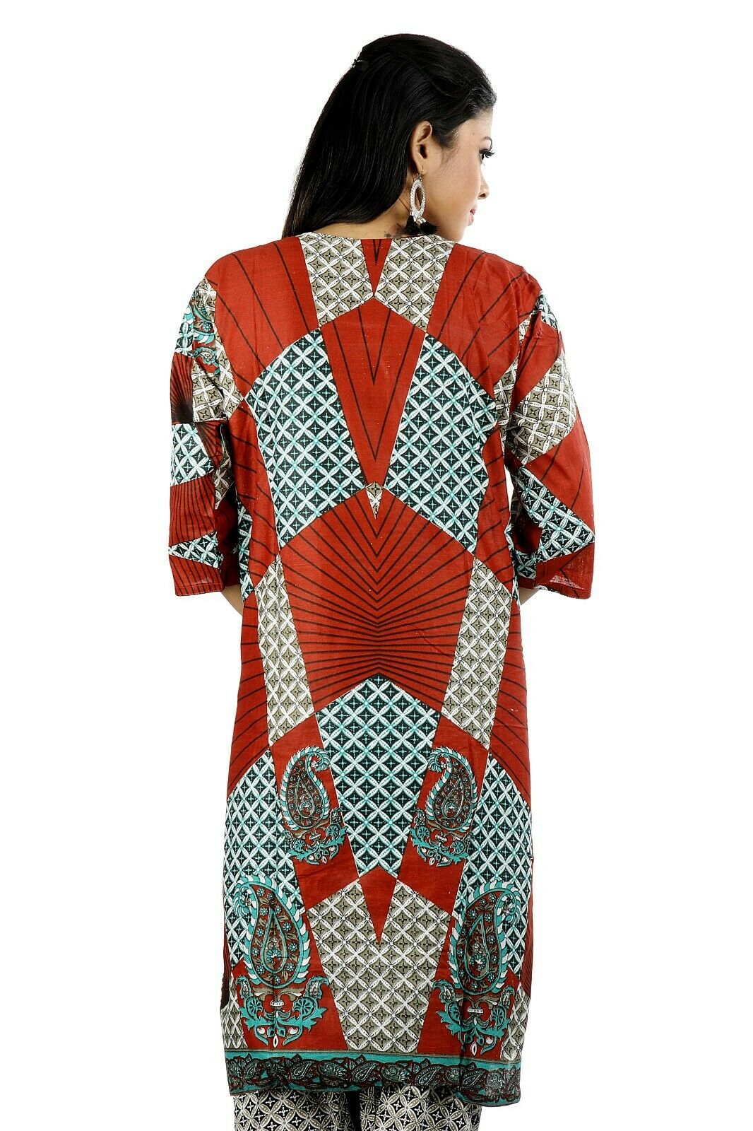 Cotton Printed Designer Pakistani Traditional Dress Salwar kameez chest size 50