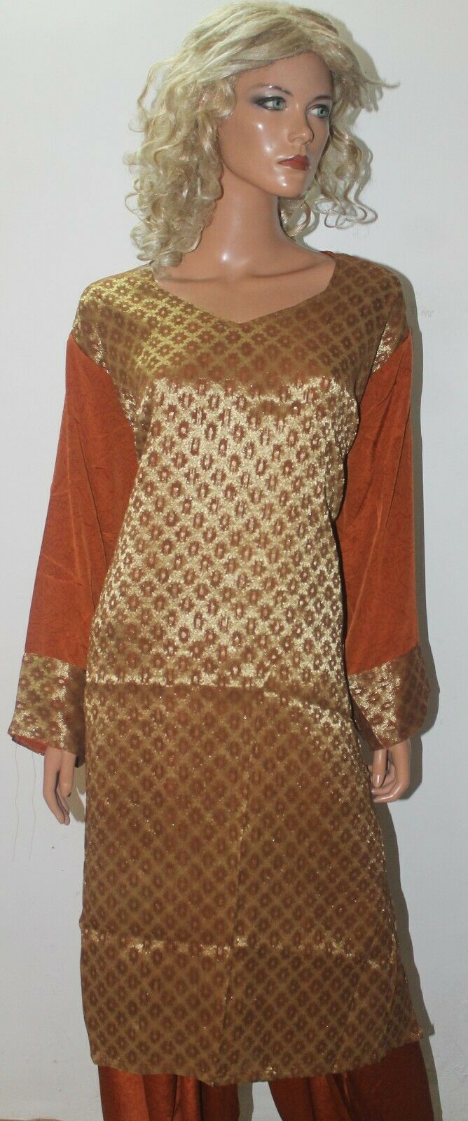 Brown Suit Designer Crepe Salwar kameez Plus Chest size 56