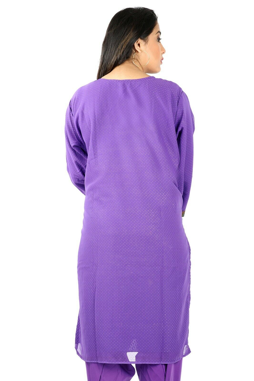 Purple Chiffon Floral Designer Ethnic Salwar kameez chest size 50