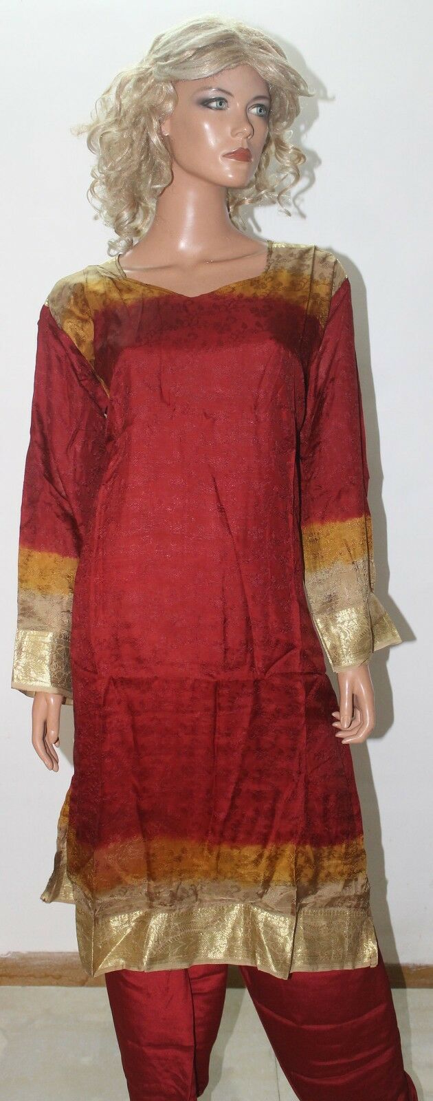 Burgundy Grey Indian Clothing Dress Salwar suit By Manha Plus size 52
