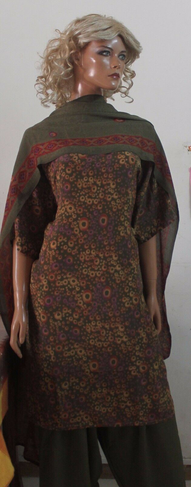 Green Printed Bollywood Indian Salwar kameez Plus Size 54 New Arrivals
