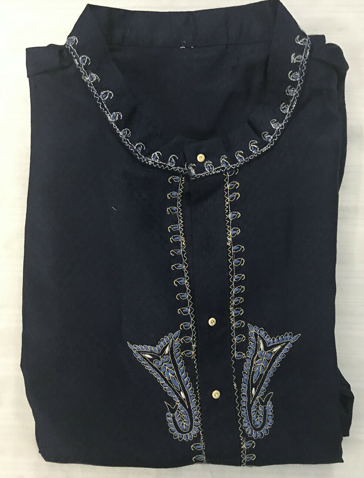 Blue Indian Men Kurta Pajama Traditional Free Shawl XXXL fast ship 3 day