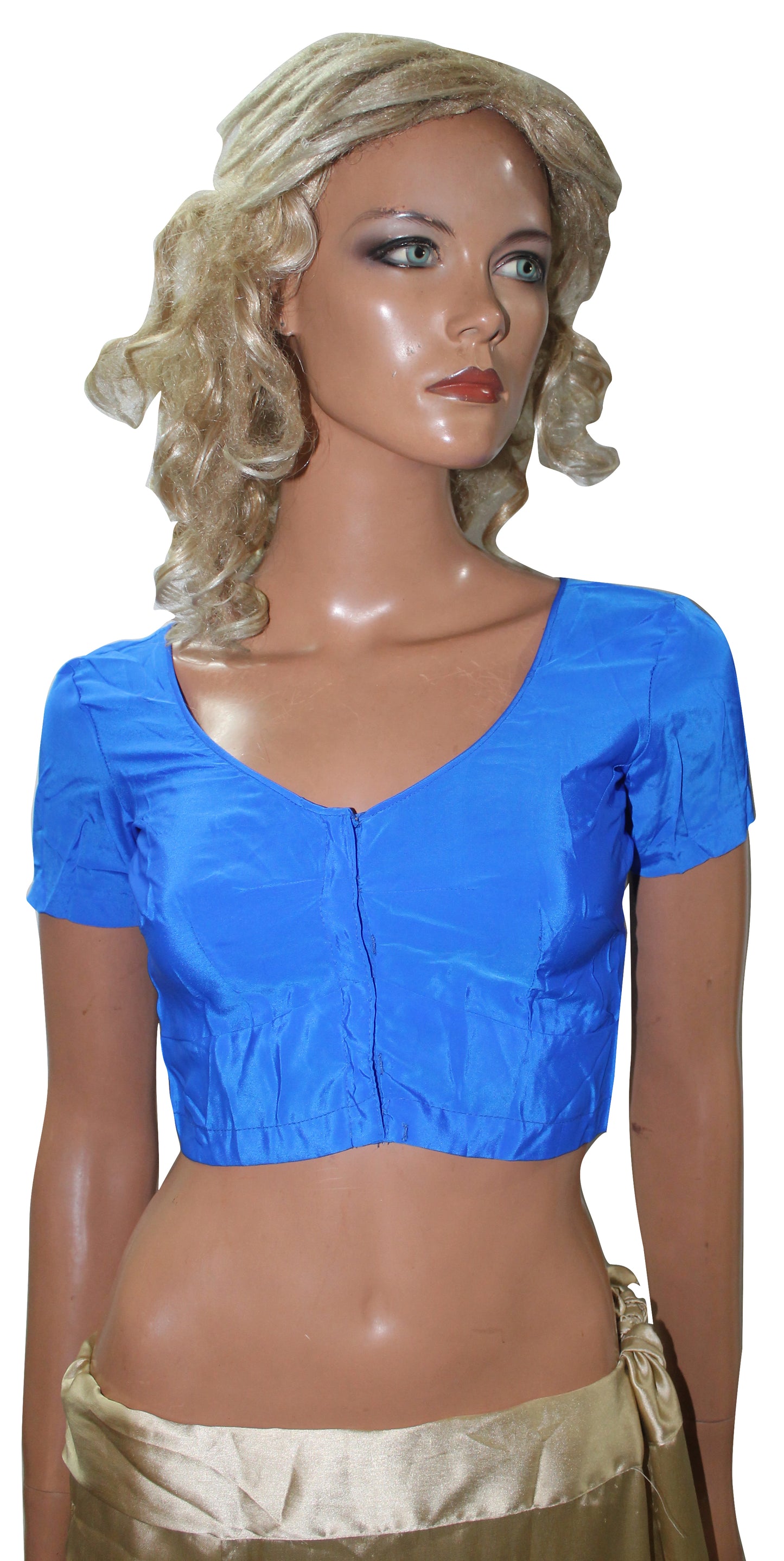 Blue Sari Choli Blouse Crop Top Chest Size 36,38