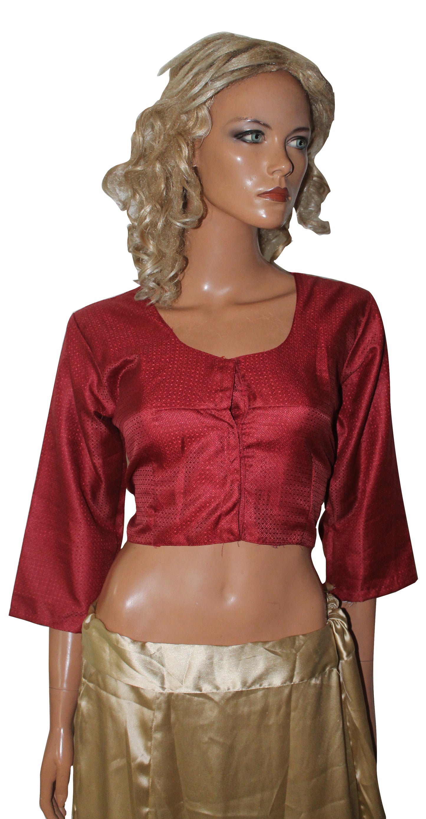 Burgundy Sari Choli Blouse Crop Top Chest Size 36,38