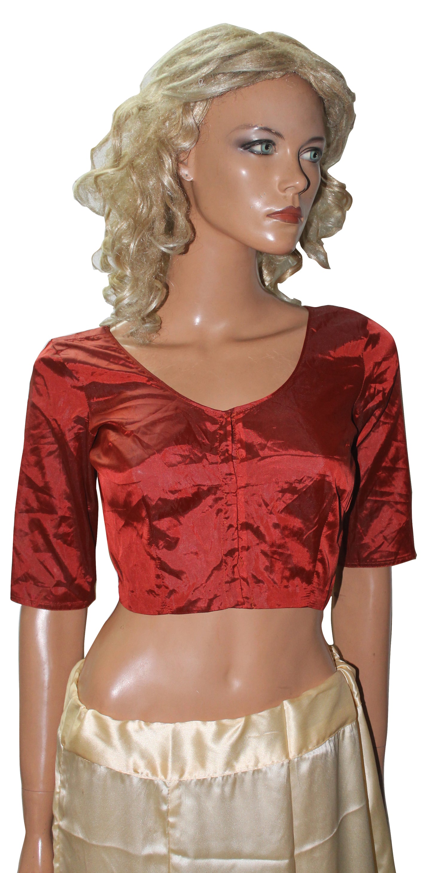 Burgundy Sari Choli Blouse Crop Top Chest Size 36