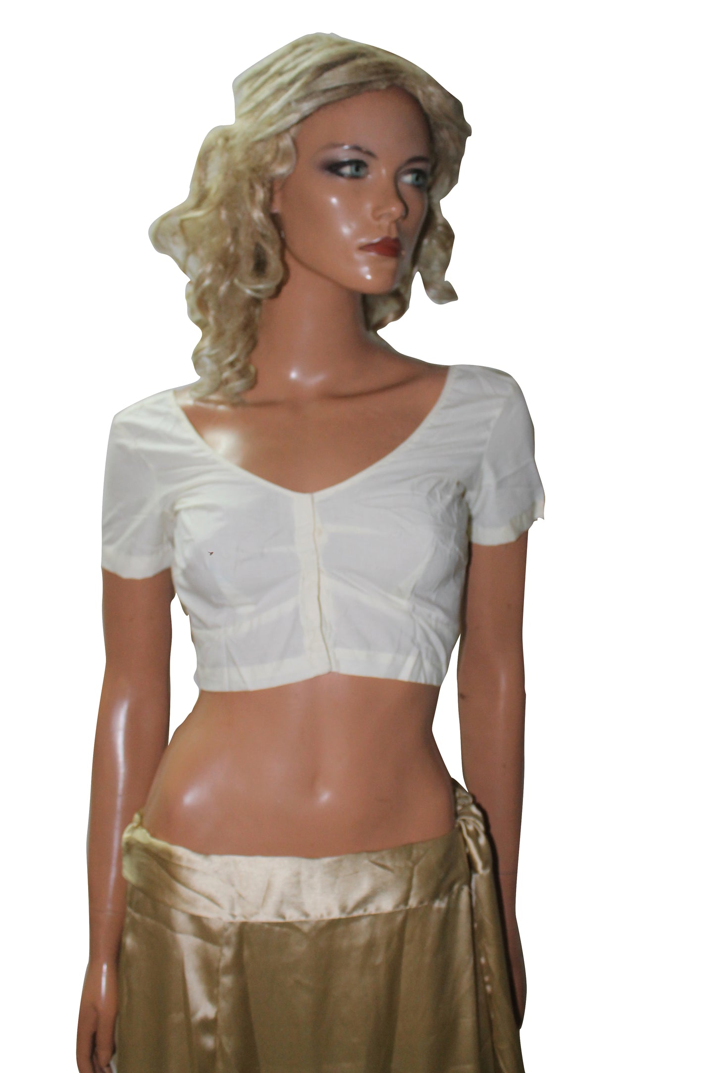 White Sari Choli Blouse Crop Top Chest Size 36,38,40