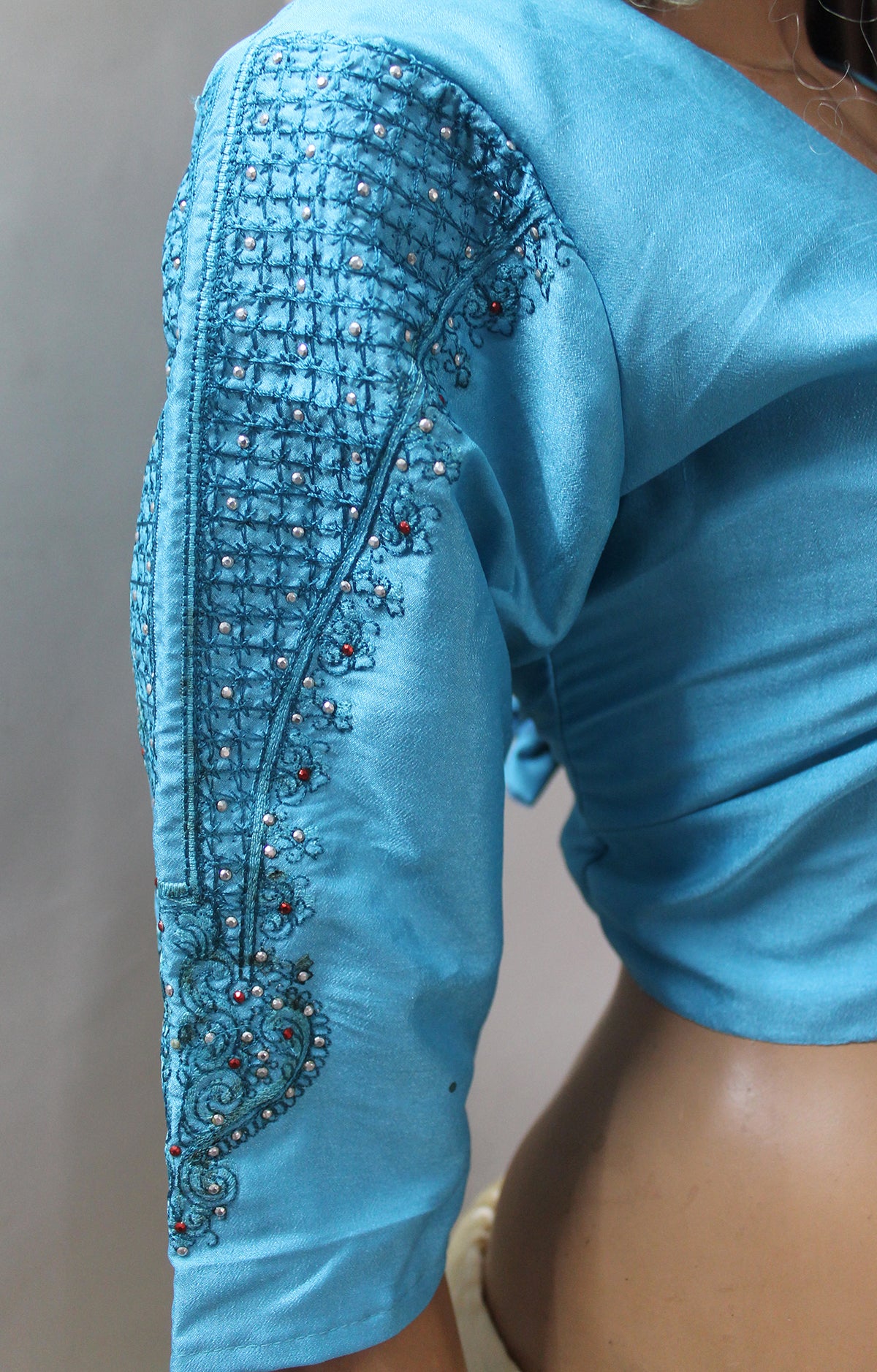 Blue Bollywood Saree Blouse 36, 38,40