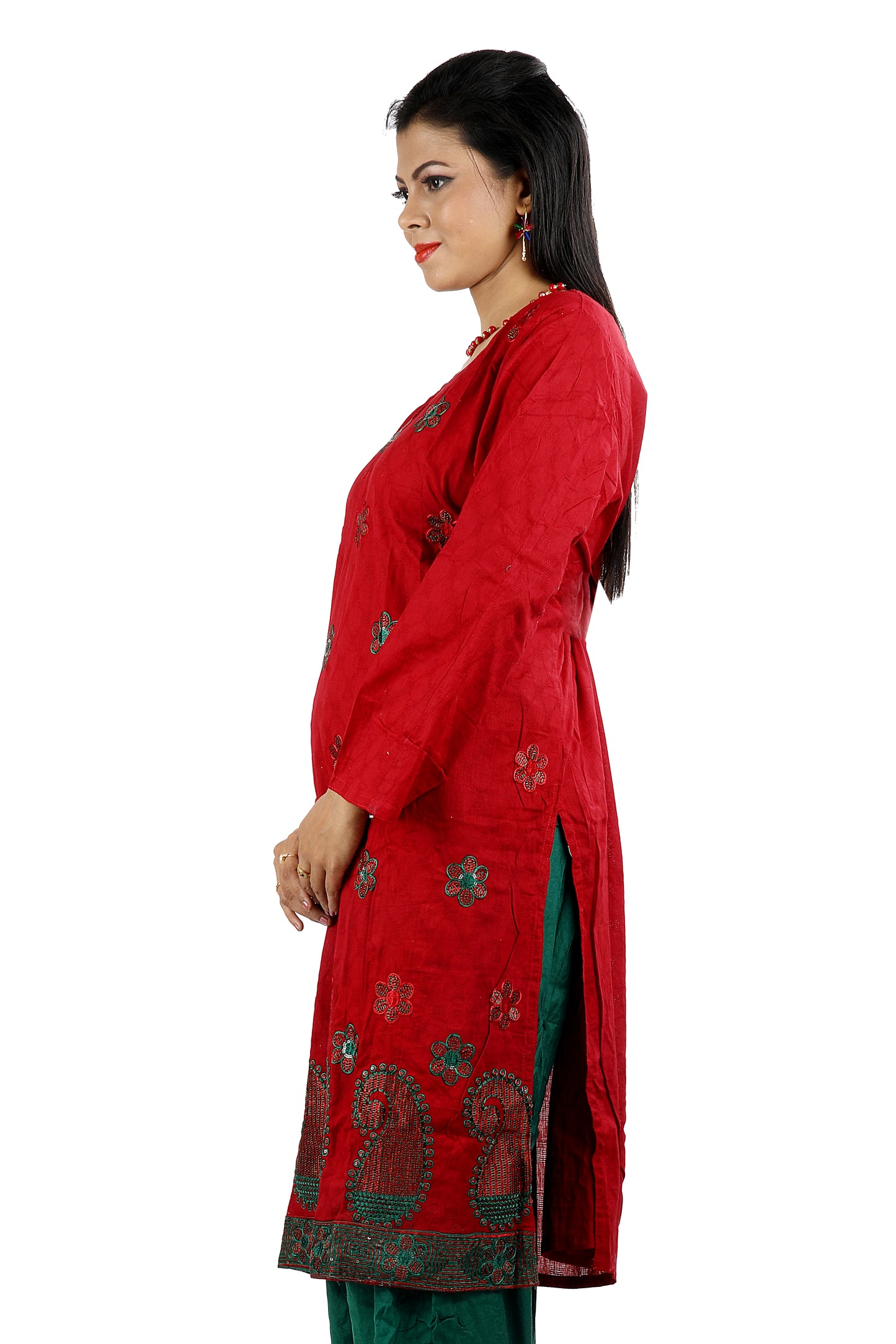 Red Embroidered Salwar kameez Dress Chest size 52