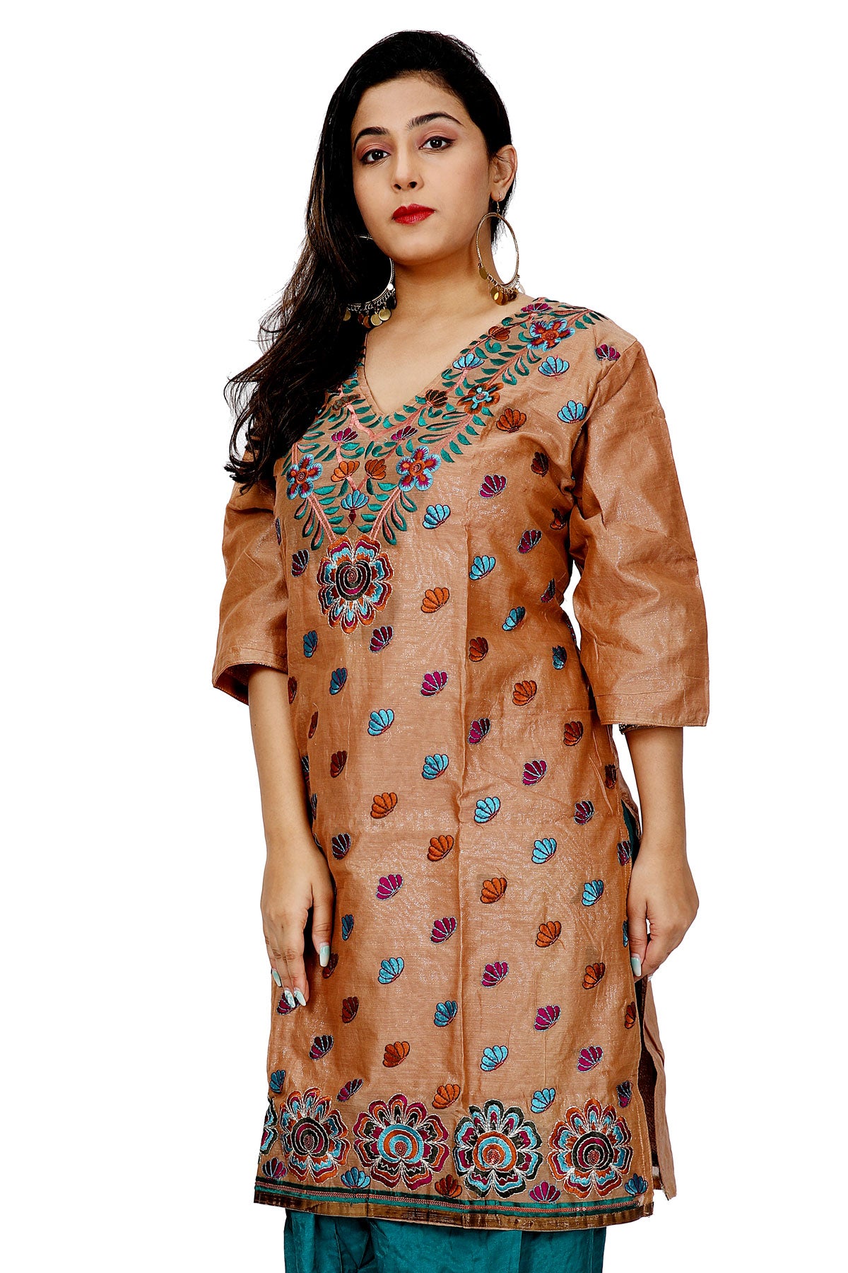 Gold silk Formal Salwar kameez Plus Size 56