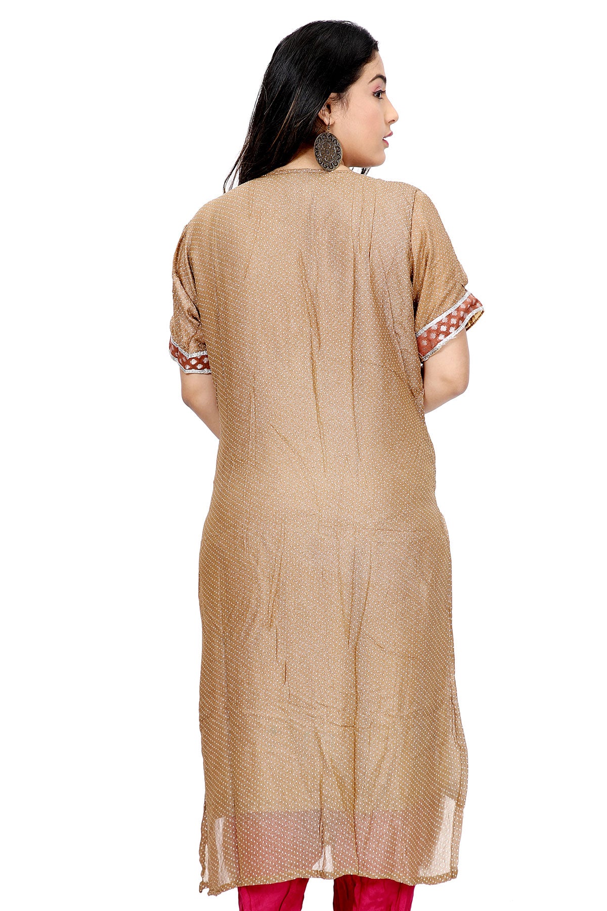Brown Indian Wedding party wear Formal Salwar kameez Dress Plus Size 52