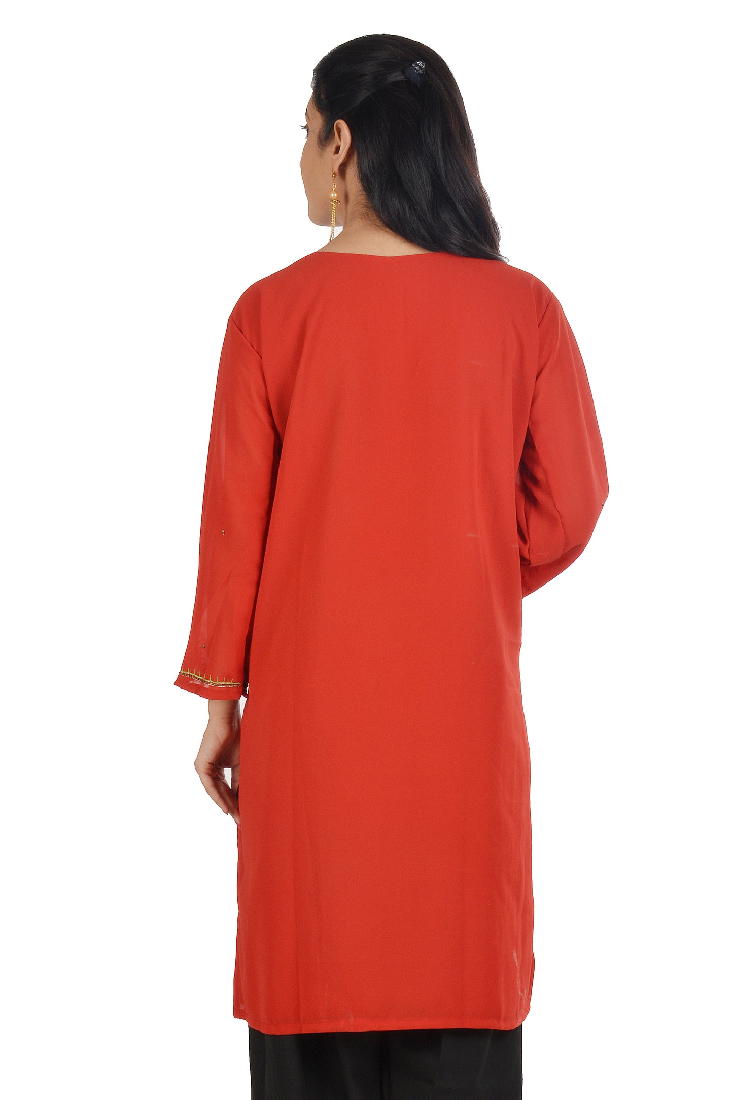 Orange Salwar kameez chest Plus Size 44