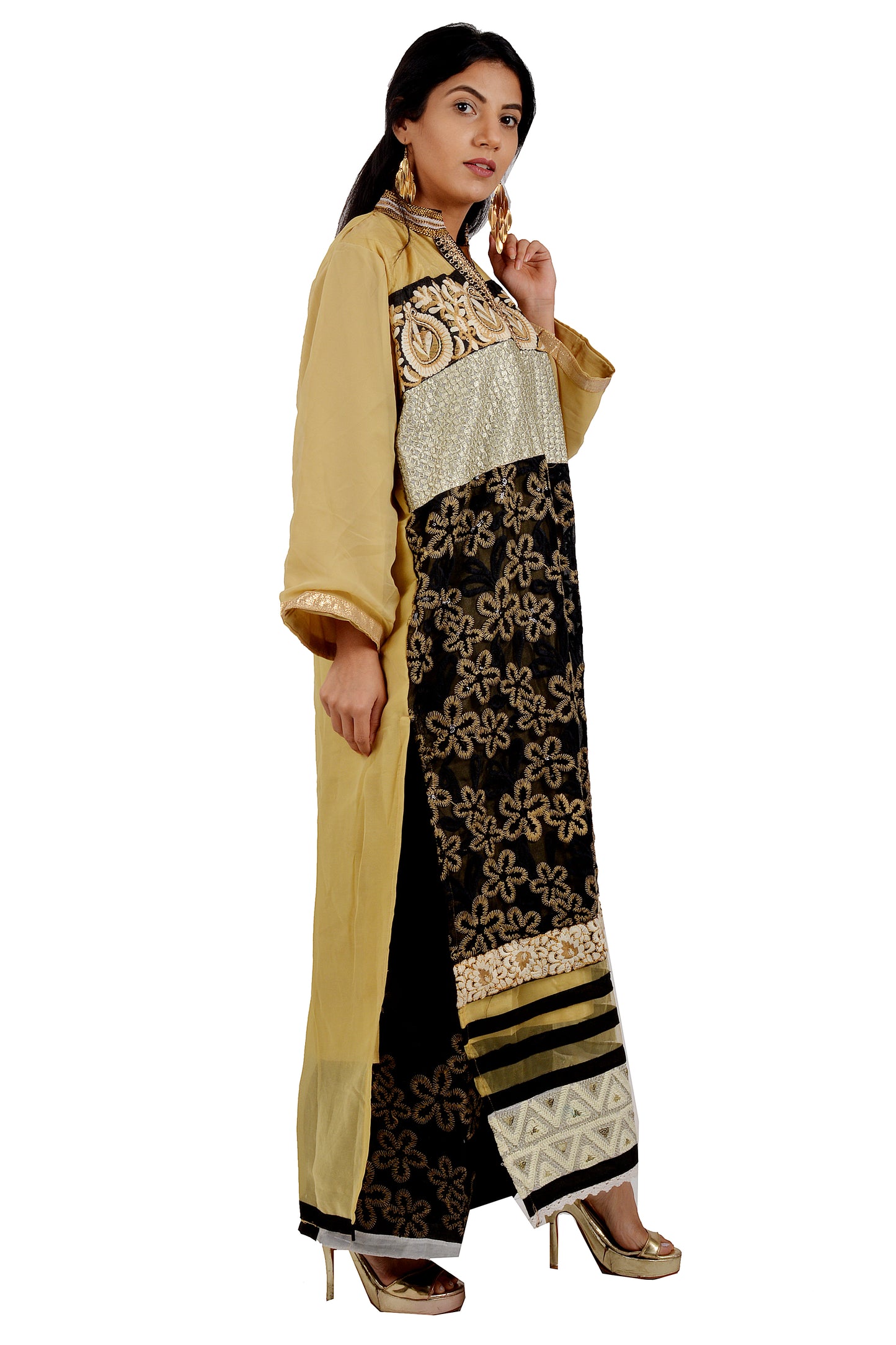 Black Chiffon  Salwar kameez chest  Size 48