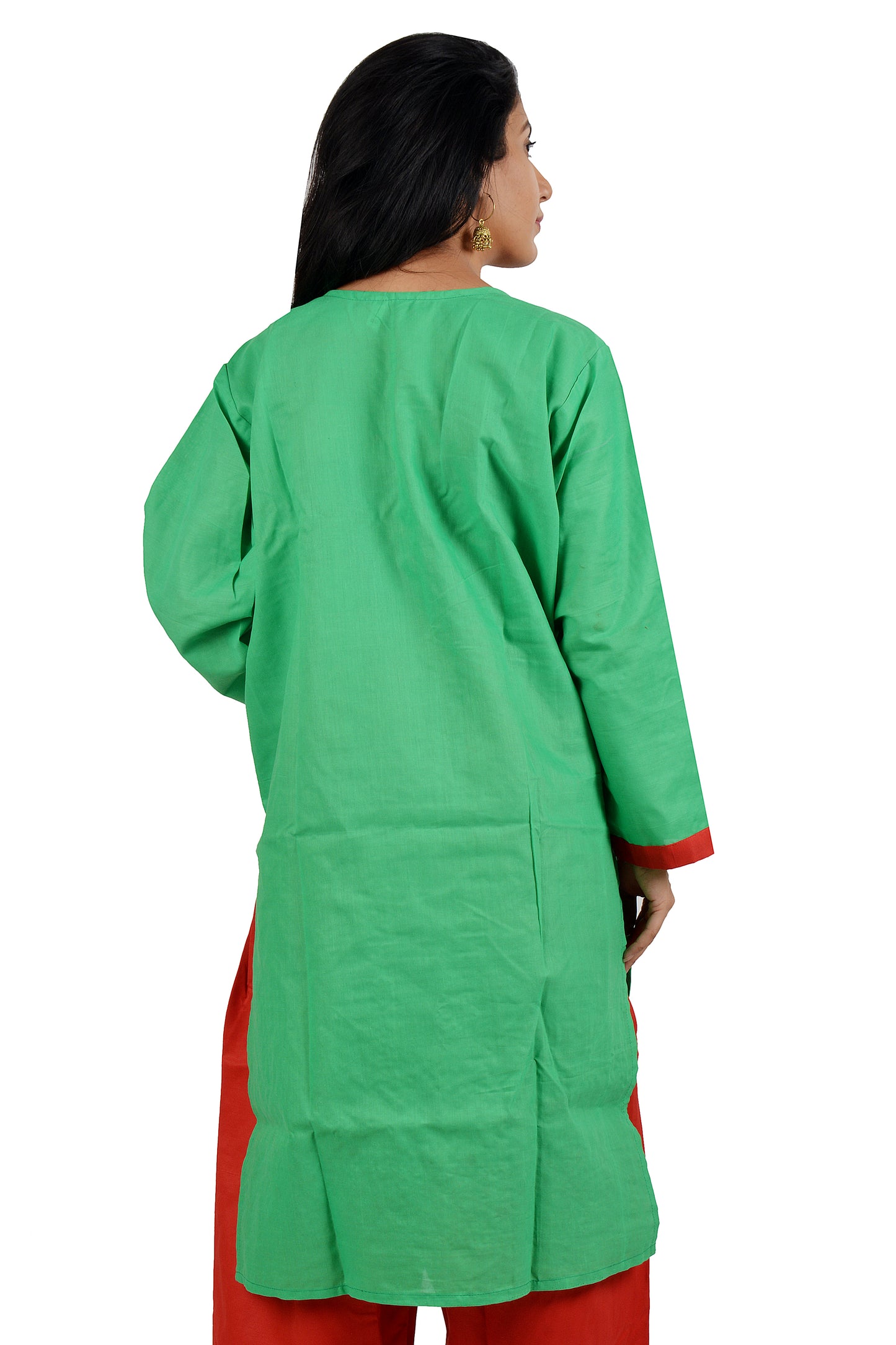 Green Cotton Salwar kameez Dress Plus chest Size 48