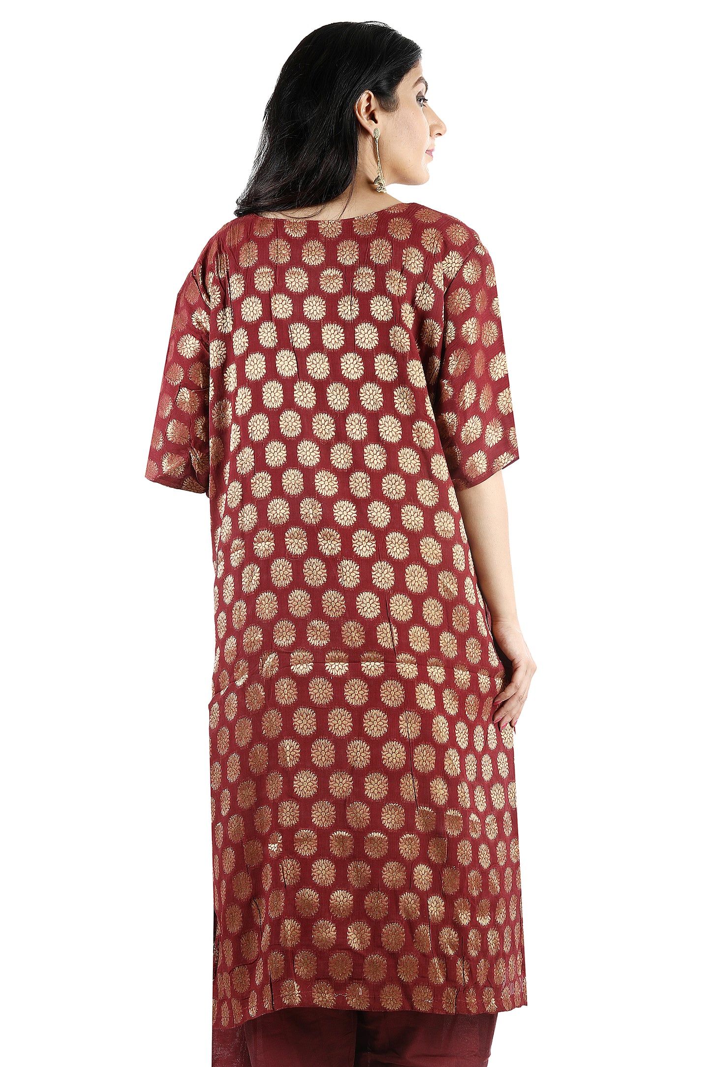Burgundy Salwar kameez Plus Chest Size 50