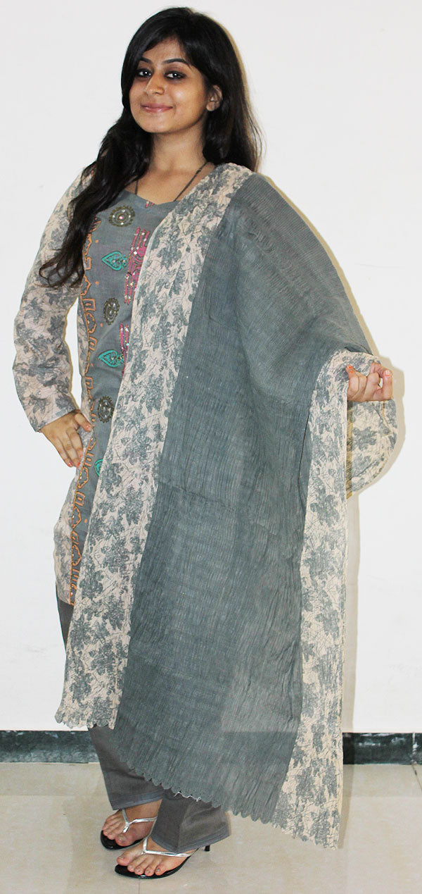 Gray Cotton Salwar kameez Chest size 38