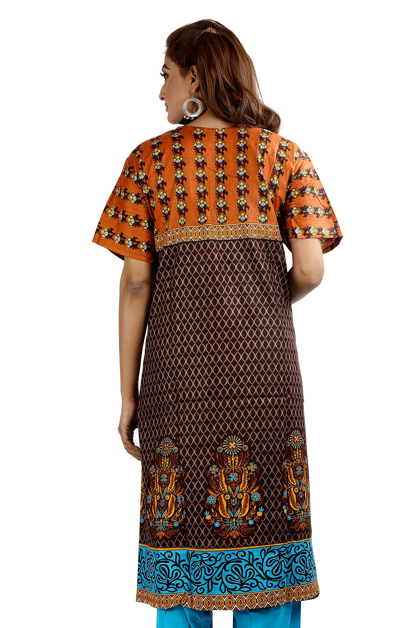 Brown Cotton Salwar kameez chest Pus size 54
