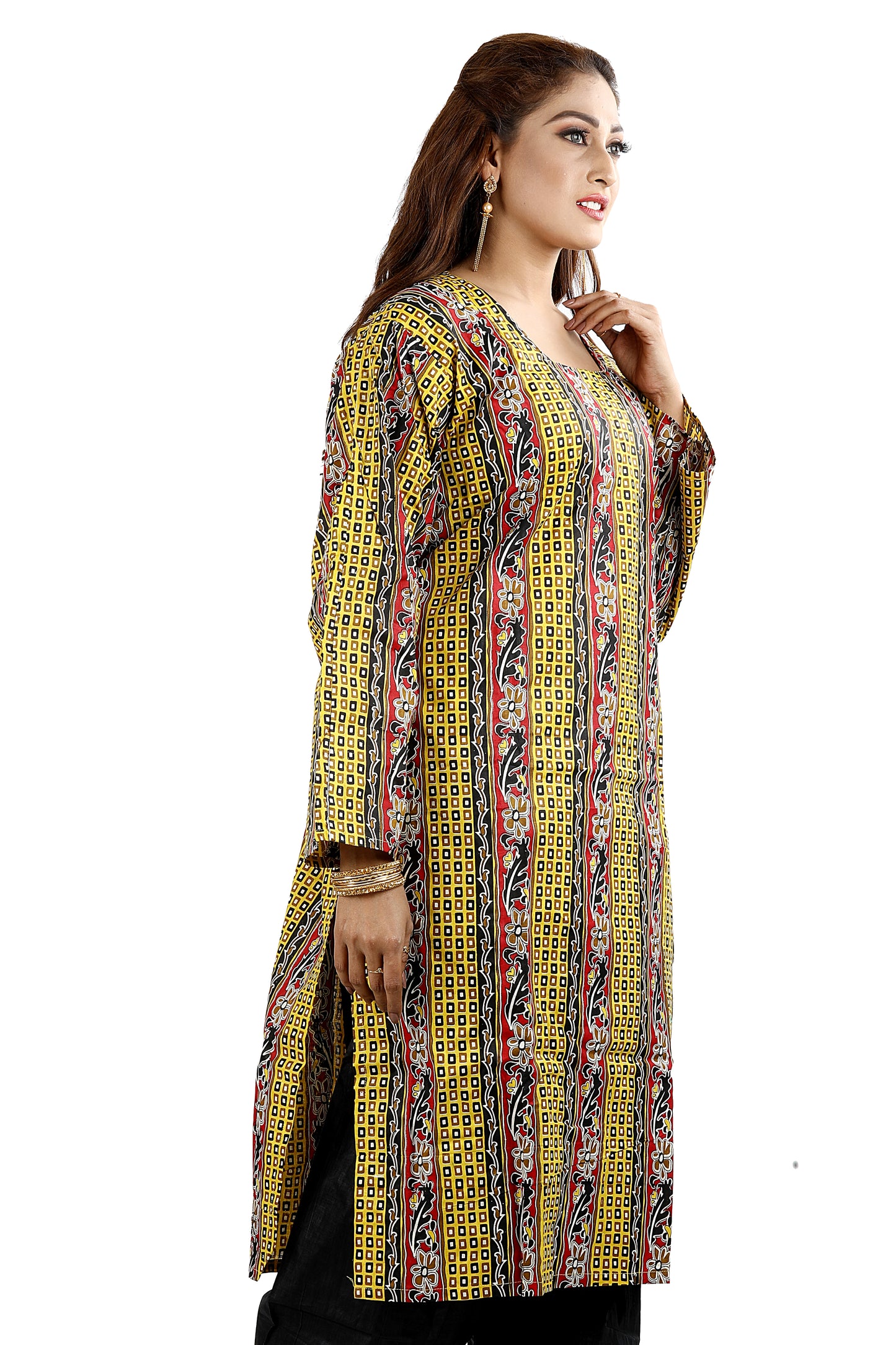 Yellow Cotton Salwar kameez Pus Chest size 52