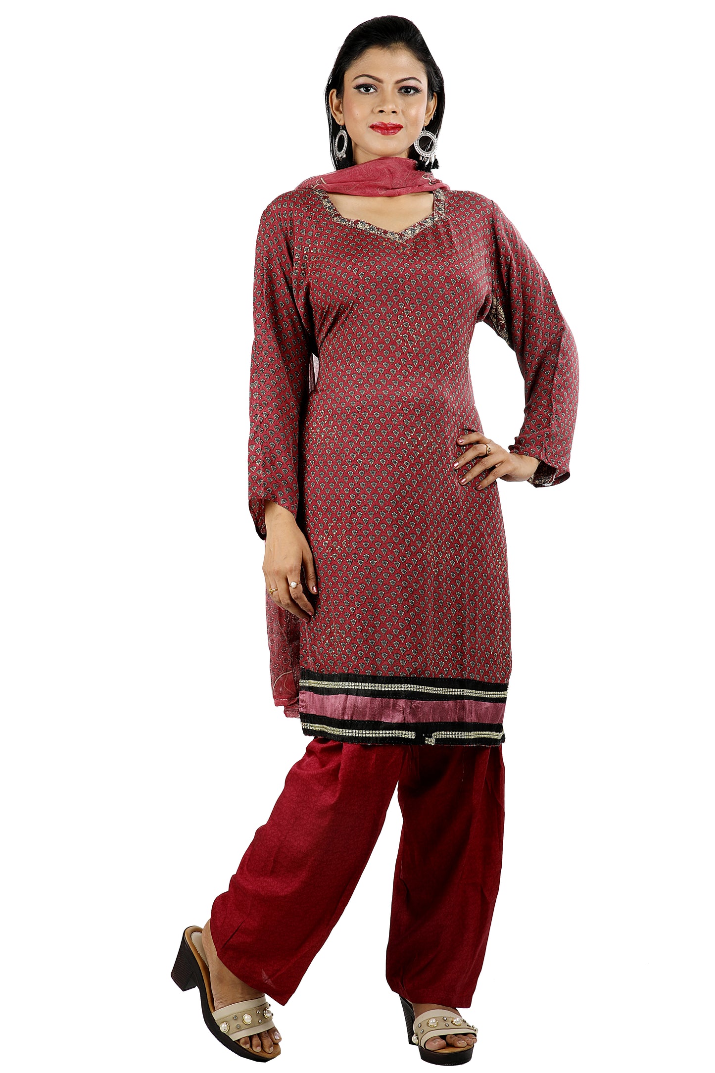 Printed Soft Crepe Salwar kameez Chest Size 46