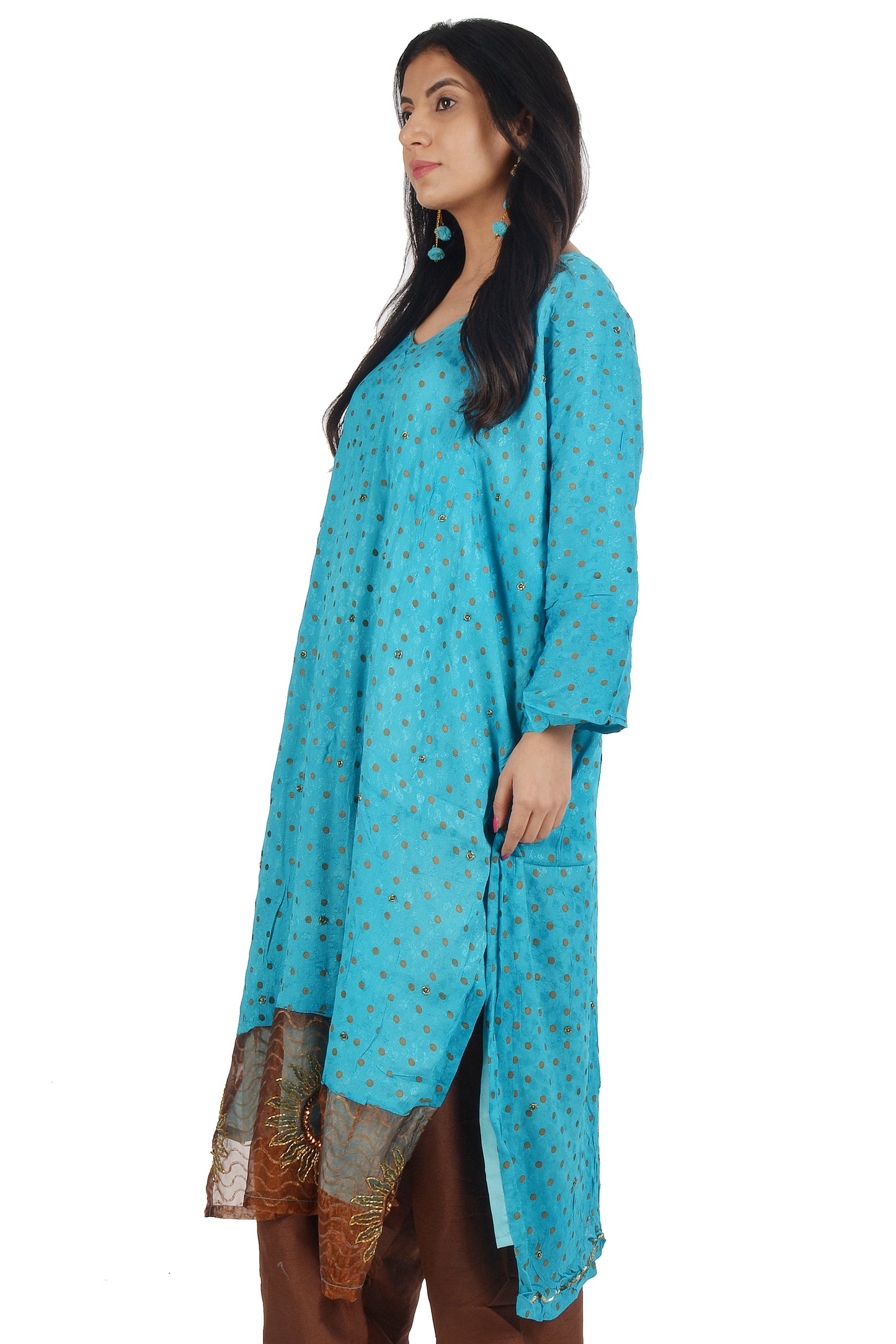 Blue High Quality Party Wear Salwar kameez Chest Size 46,56