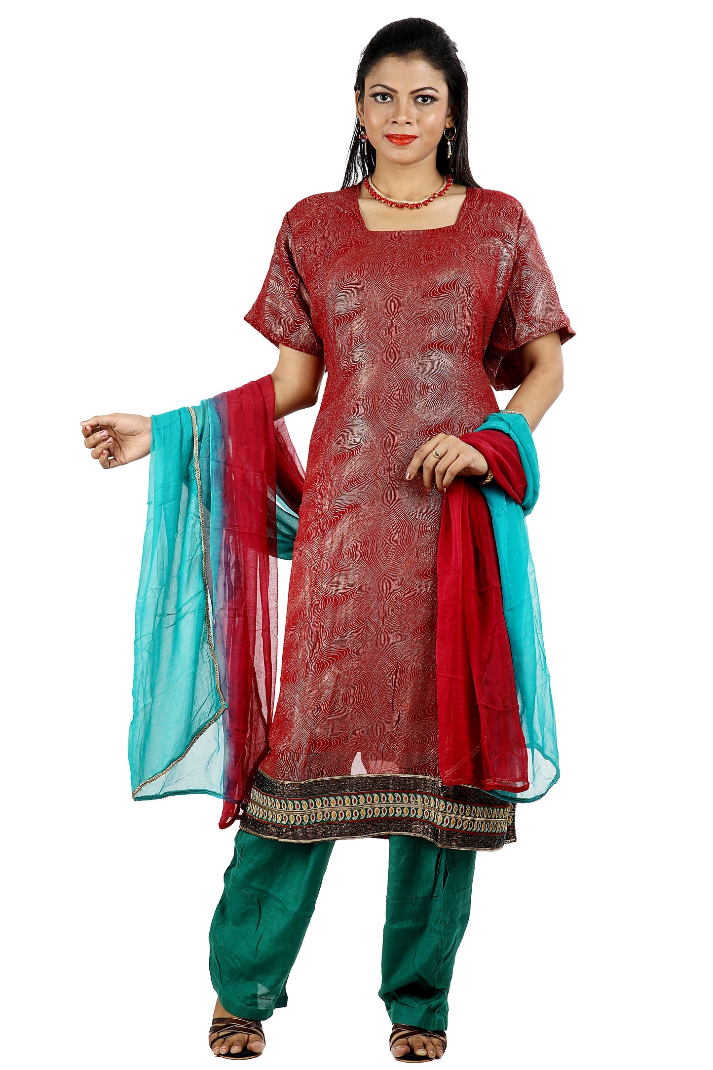 Burgundy Designer  Salwar kameez  Chest  Size 48,50,52