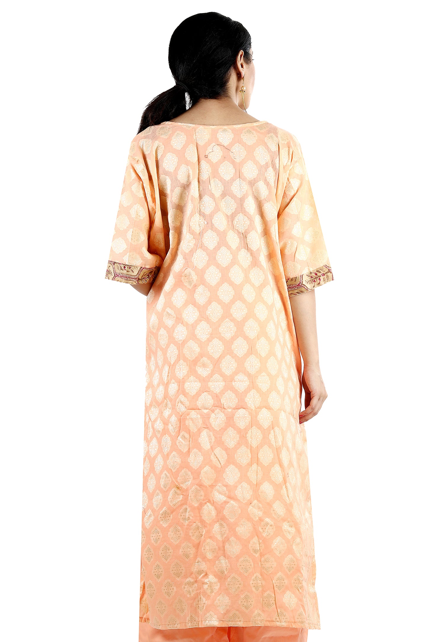 Orange Cotton Salwar kameez Dress Plus chest Size 50