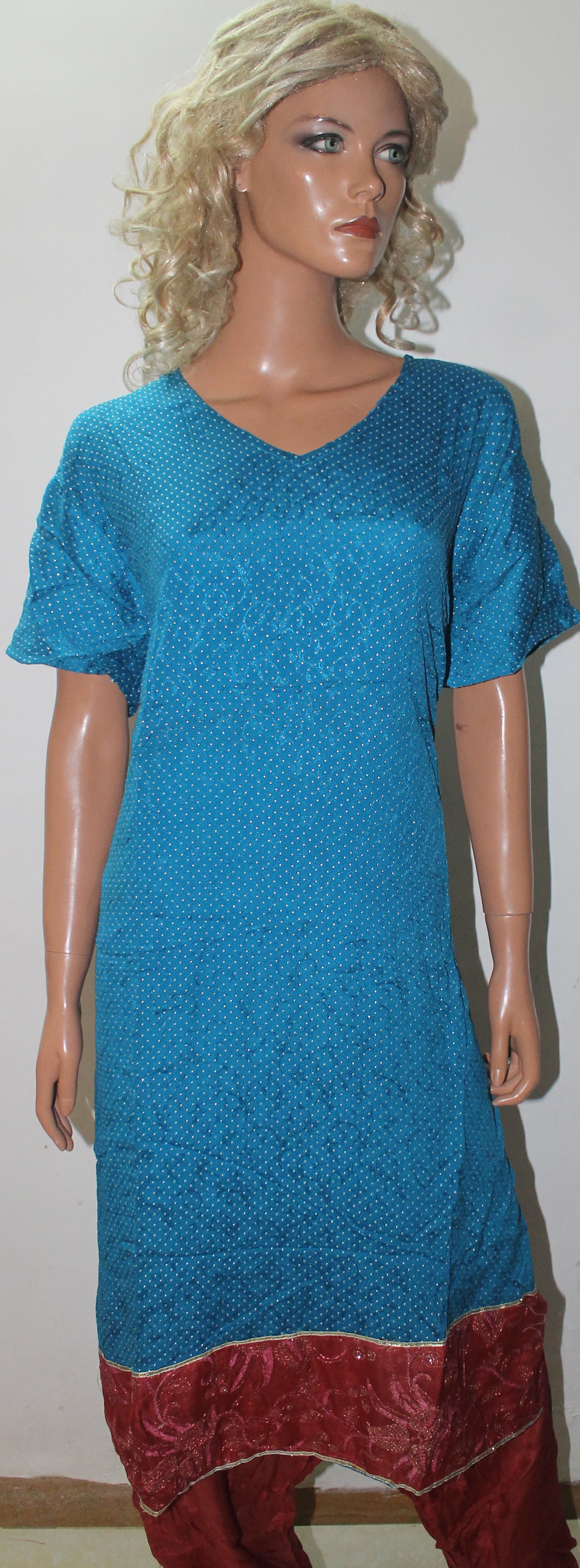 Blue Salwar kameez Dress Chest plus Size 54