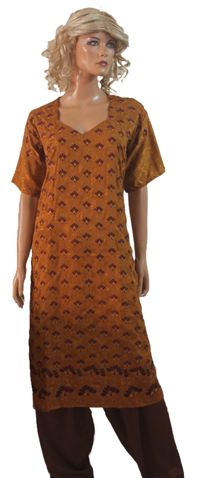 Brown Designer Salwar kameez Plus Chest 56