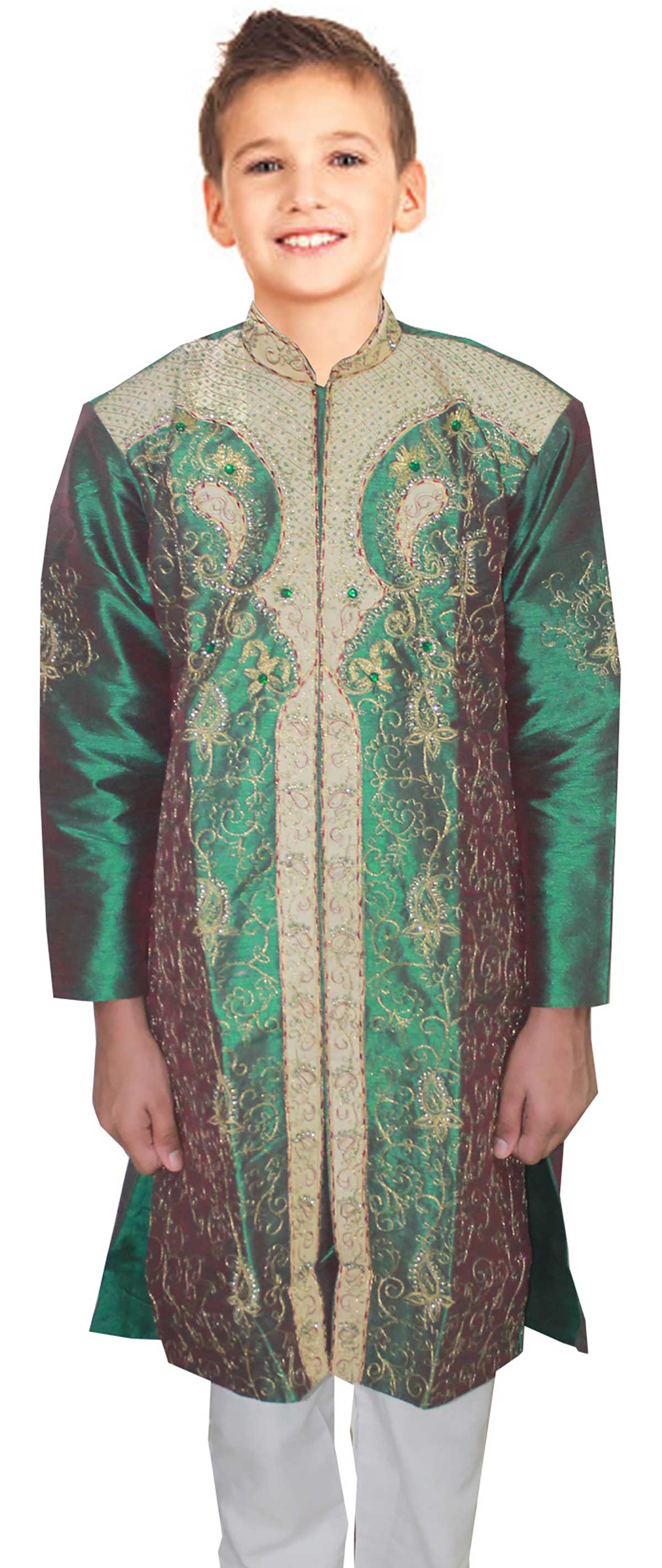 Green India Boys Kurta sherwani set Age 1  to  10