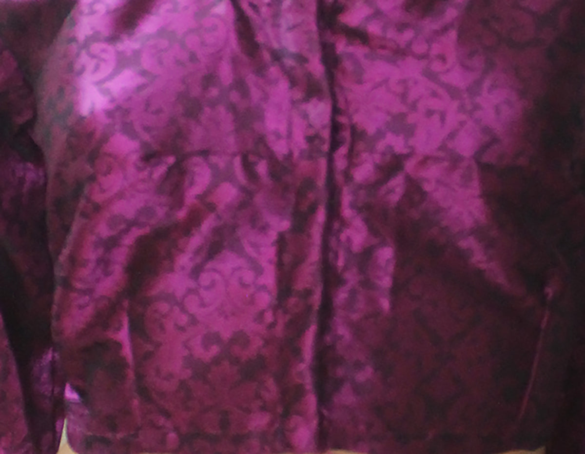 Purple Jacquard Bollywood Designer Saree Indian Sari Choli Blouse Crop Top