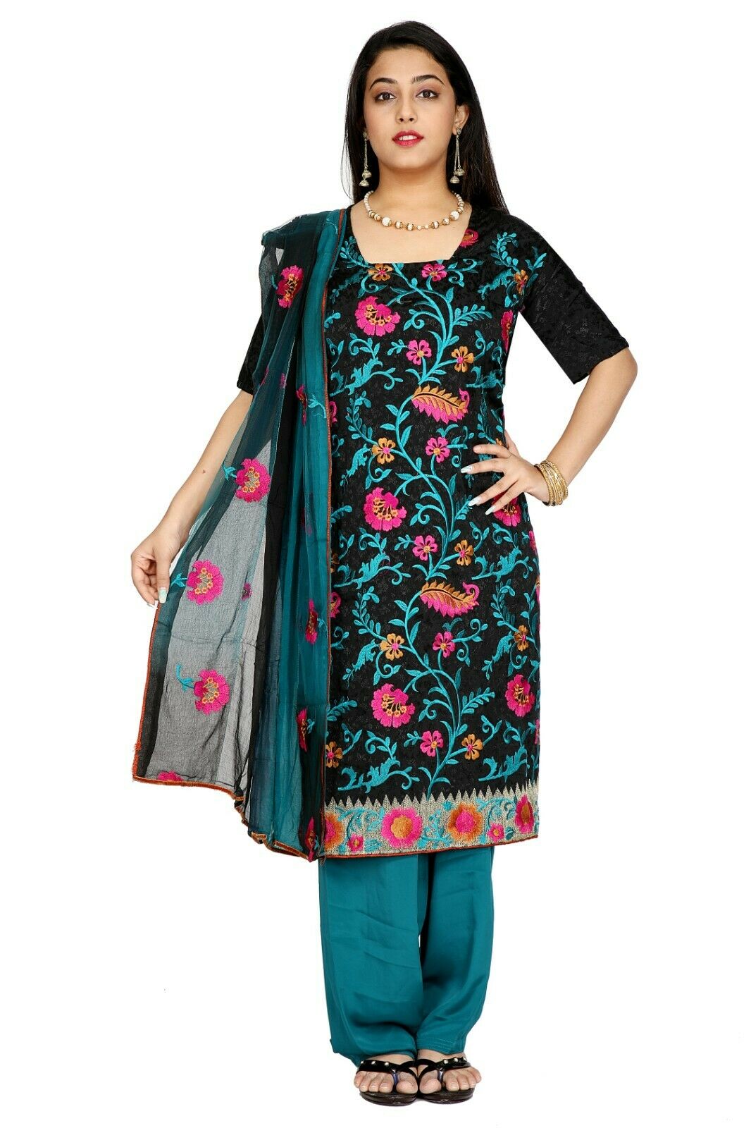Black and Blue Salwar Kameez for Women | Designer Partywear Dress for Women