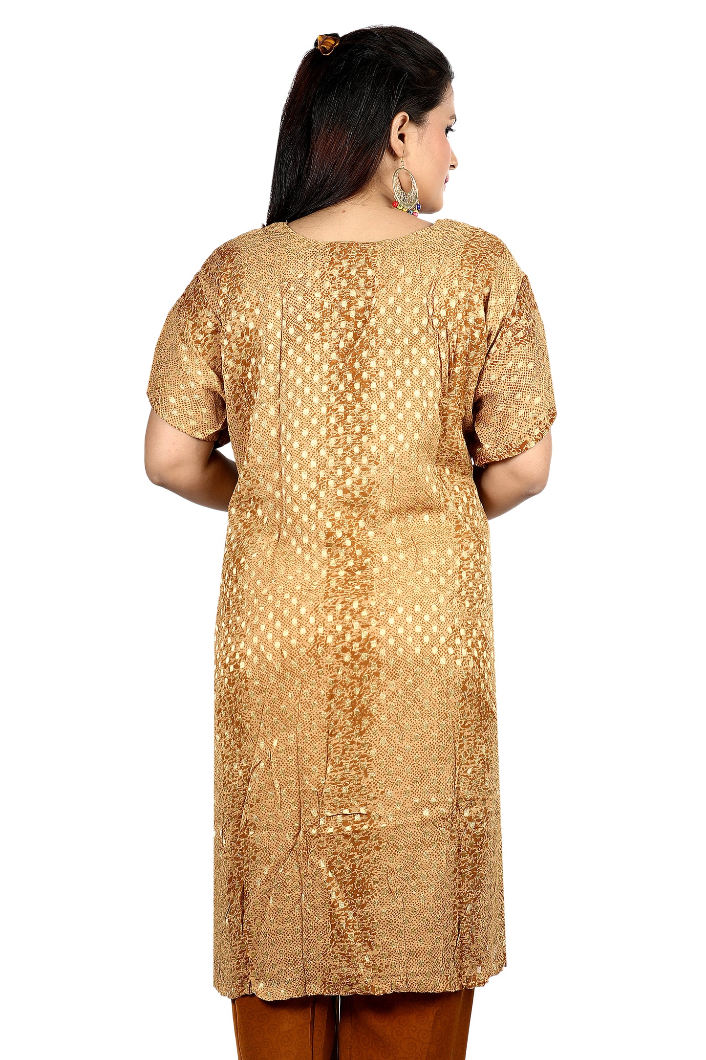 Brown Indian Wedding party wear Formal Salwar kameez Dress Plus Size 56